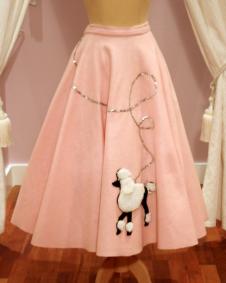 1950s Vintage Pink Felt Full Skirt - Mela Mela